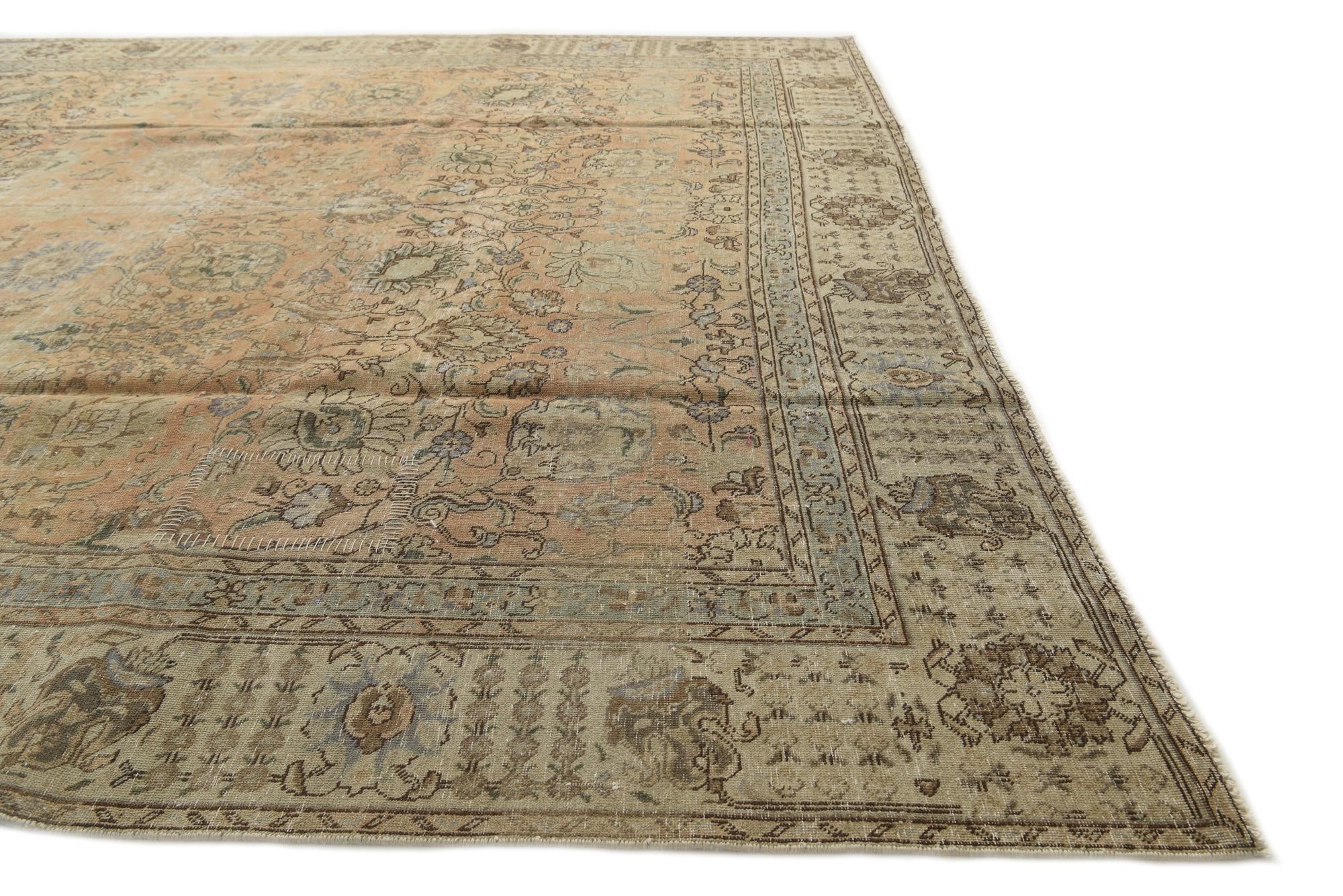 9' x 11' 10 Hand Knotted Ultra Vintage Persian Wool Rug