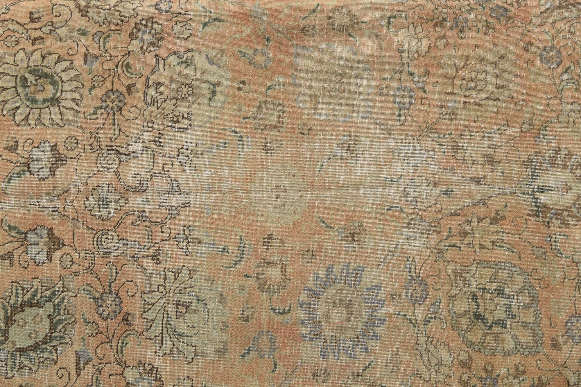 9' x 11' 10 Hand Knotted Ultra Vintage Persian Wool Rug