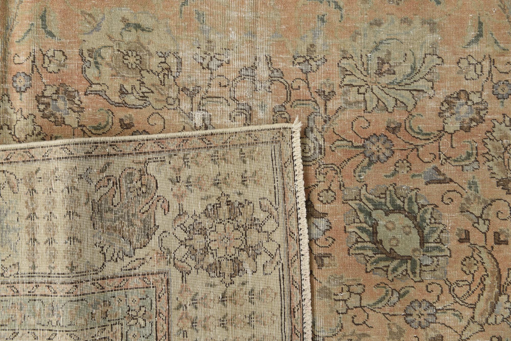 9' x 11' 10 Hand Knotted Ultra Vintage Persian Wool Rug