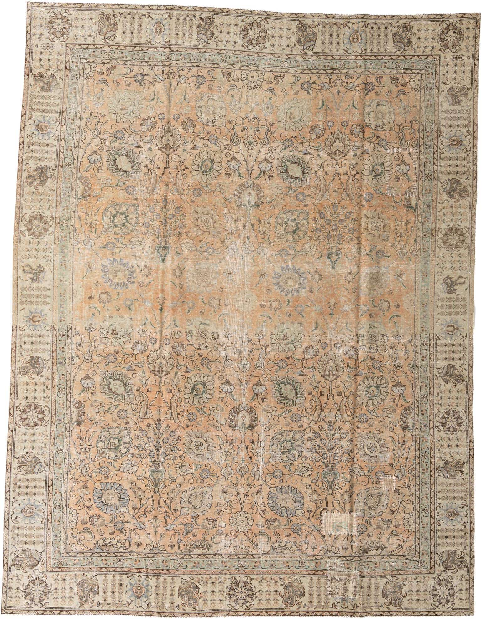 Primary image 9' x 11' 10  Hand Knotted Ultra Vintage Persian Wool Rug