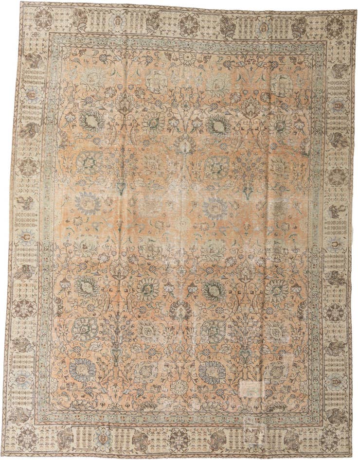 Detail image of 9' x 11' 10 Hand Knotted Ultra Vintage Persian Wool Rug