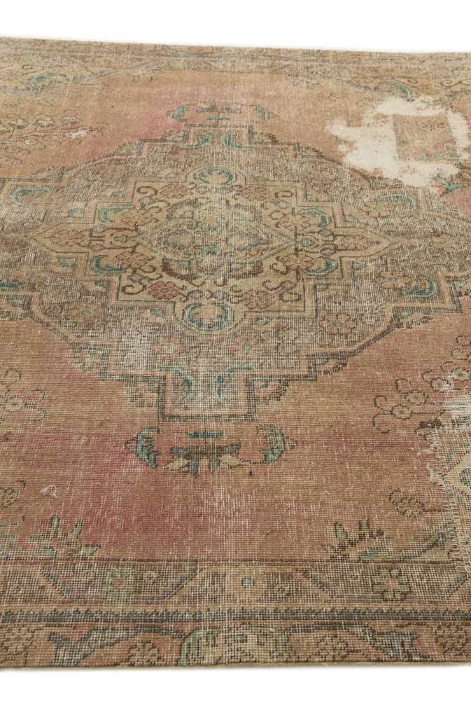 6' 7 x 9' 10 Hand Knotted Ultra Vintage Persian Wool Rug
