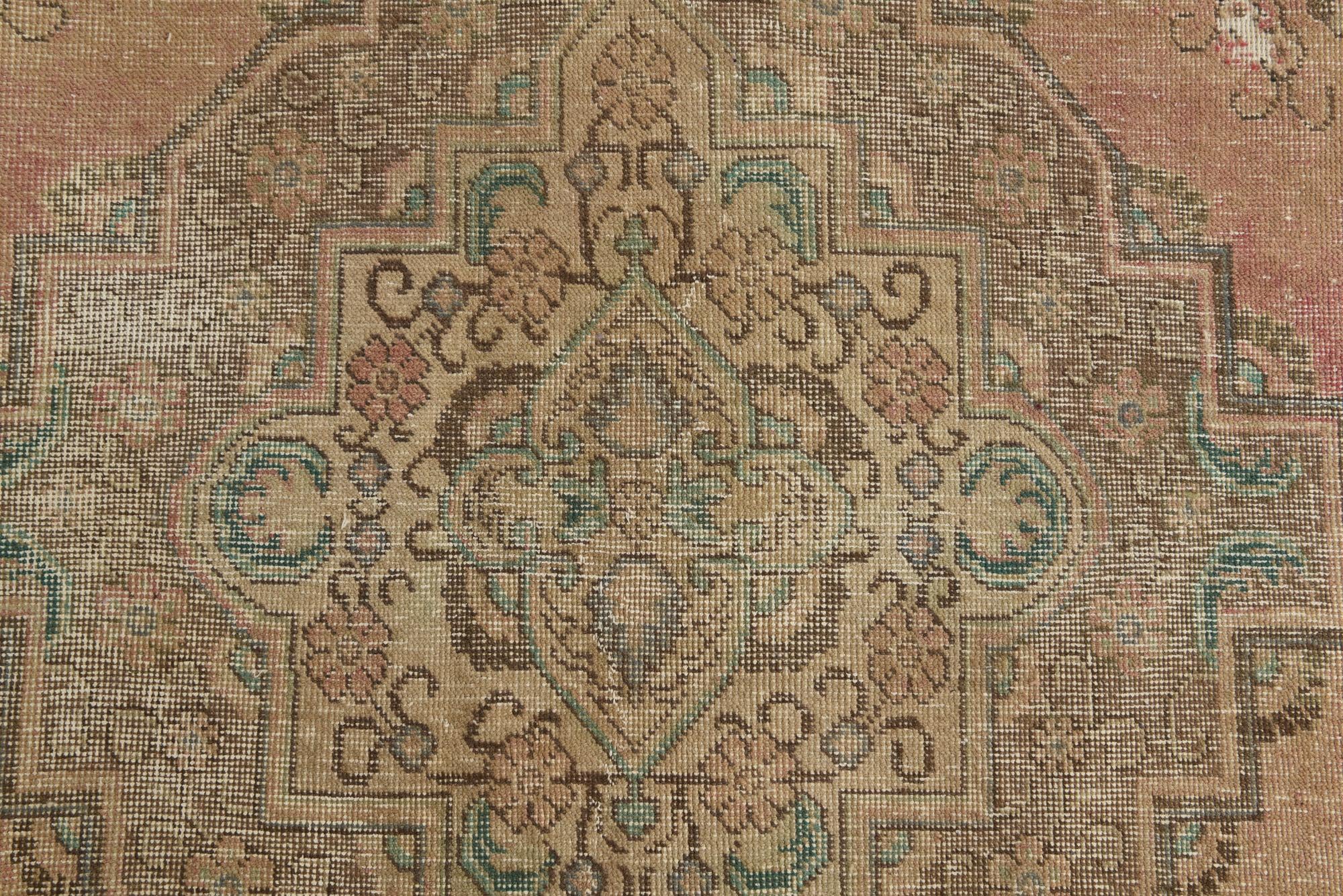 6' 7 x 9' 10 Hand Knotted Ultra Vintage Persian Wool Rug