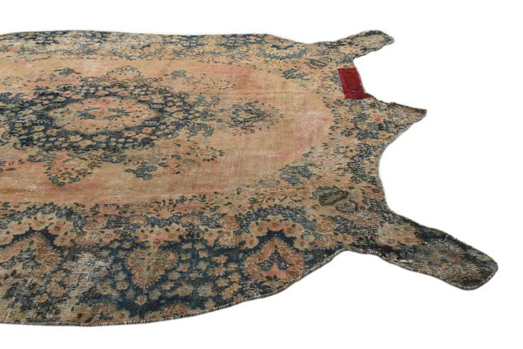 Detail image of 8' 6 x 12' Hand Knotted Ultra Vintage Persian Wool Rug
