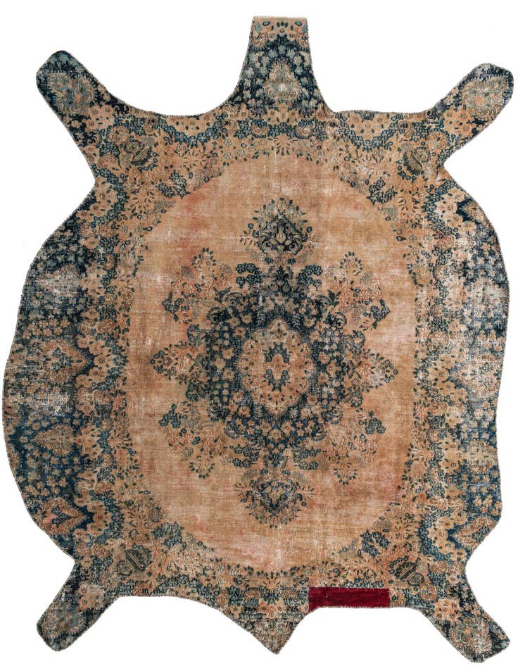 Detail image of 8' 6 x 12' Hand Knotted Ultra Vintage Persian Wool Rug