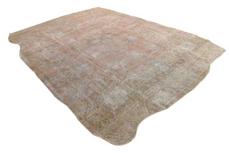 Detail image of 9' 4 x 12' 9 Hand Knotted Ultra Vintage Persian Wool Rug