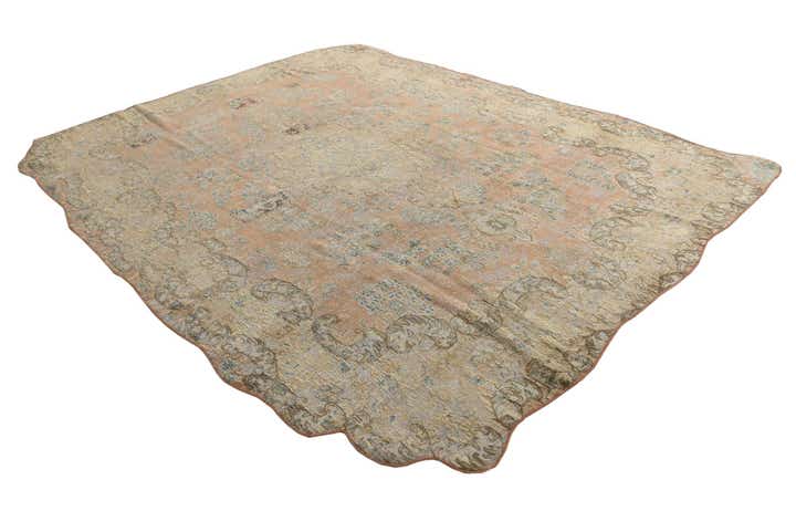 9' 5 x 11' 9 Hand Knotted Ultra Vintage Persian Wool Rug