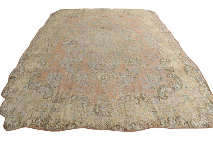 Detail image of 9' 5 x 11' 9 Hand Knotted Ultra Vintage Persian Wool Rug