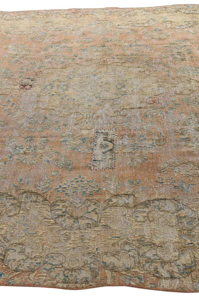 9' 5 x 11' 9 Hand Knotted Ultra Vintage Persian Wool Rug
