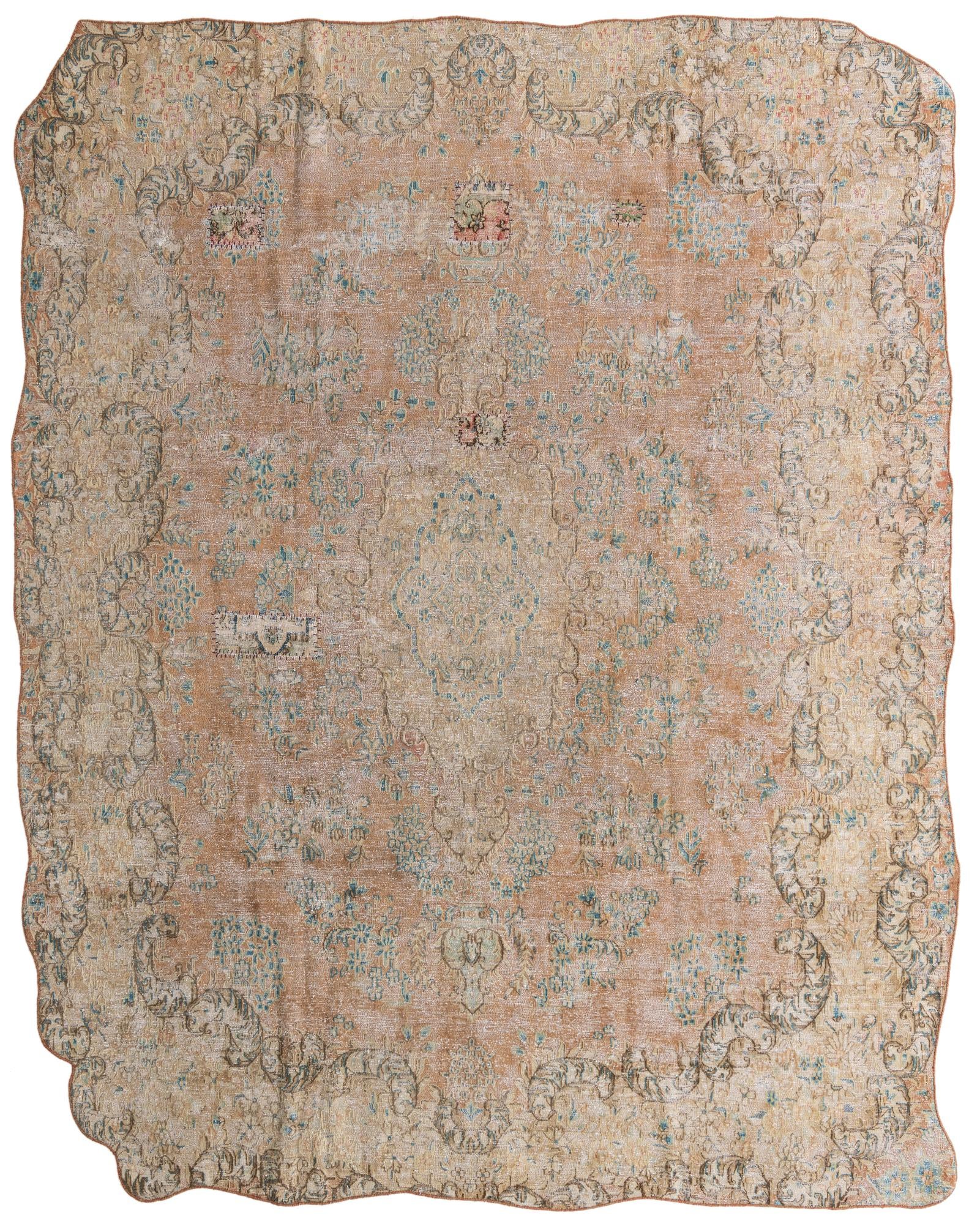 9' 5 x 11' 9 Hand Knotted Ultra Vintage Persian Wool Rug