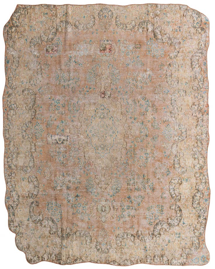 Detail image of 9' 5 x 11' 9 Hand Knotted Ultra Vintage Persian Wool Rug
