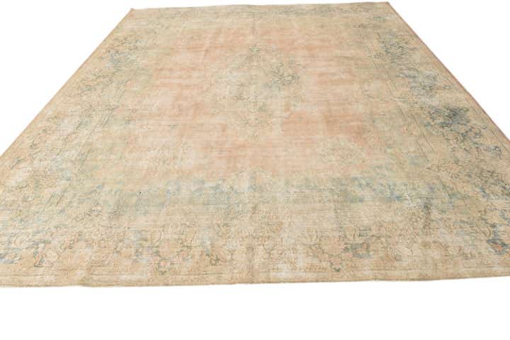9' 10 x 13' Hand Knotted Ultra Vintage Persian Wool Rug