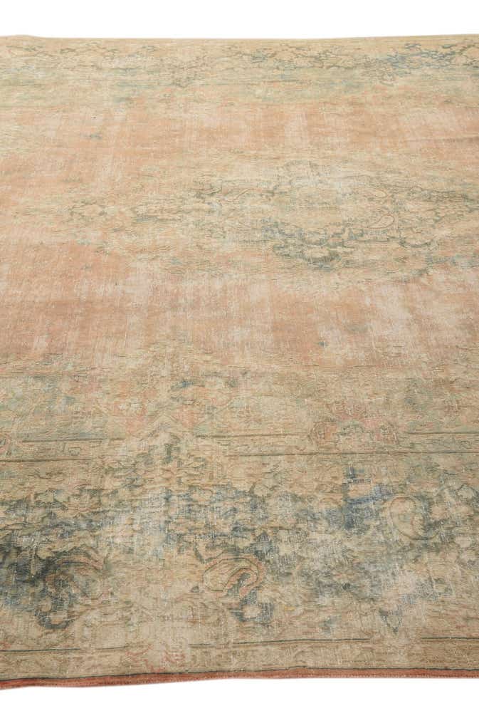 9' 10 x 13' Hand Knotted Ultra Vintage Persian Wool Rug