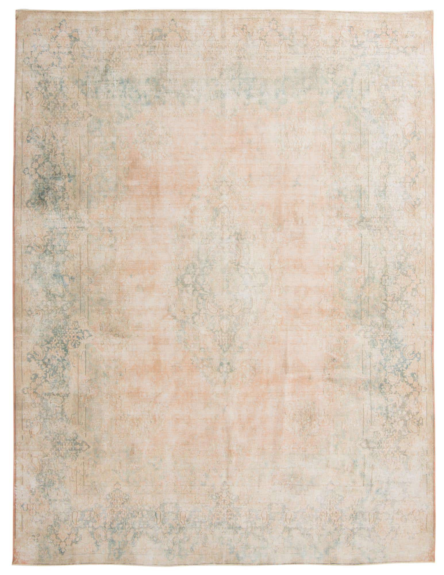 9' 10 x 13' Hand Knotted Ultra Vintage Persian Wool Rug