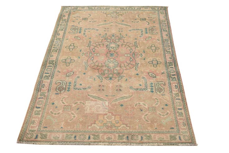 Detail image of 3' 3 x 4' 10 Hand Knotted Ultra Vintage Persian Wool Rug