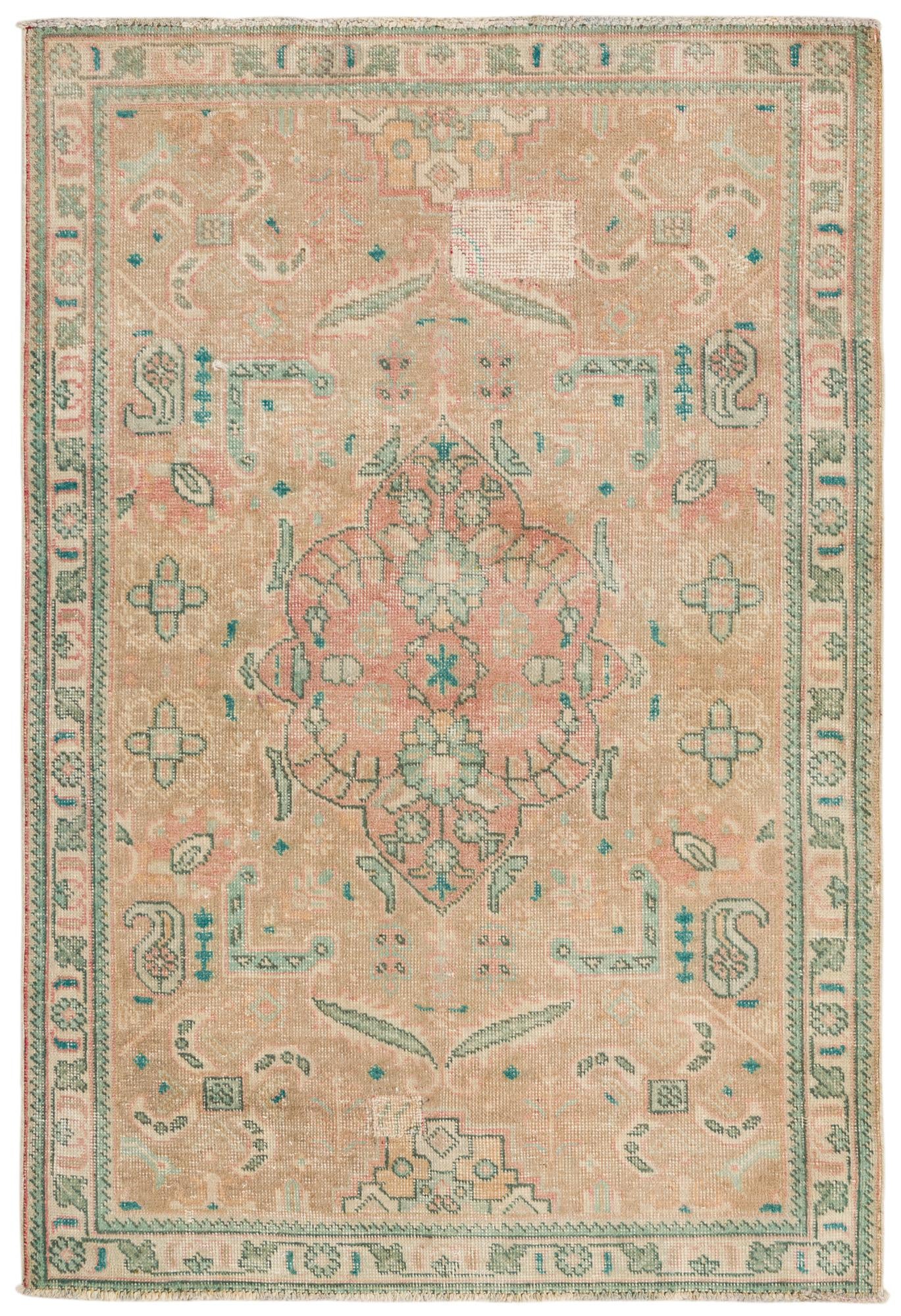 3' 3 x 4' 10 Hand Knotted Ultra Vintage Persian Wool Rug