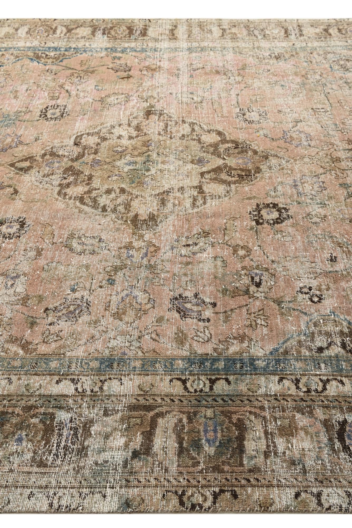 9' 10 x 12' 10 Hand Knotted Ultra Vintage Persian Wool Rug