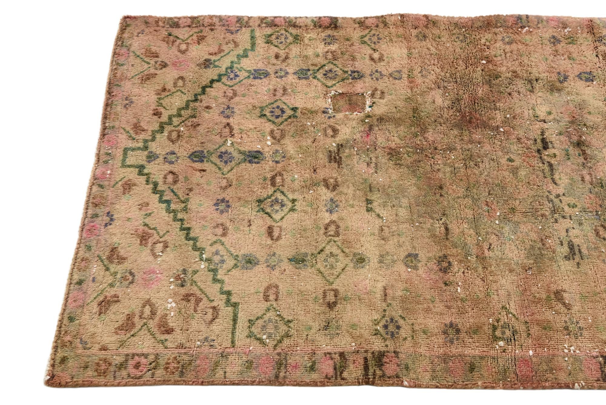3' 1 x 4' 9 Hand Knotted Ultra Vintage Persian Wool Rug