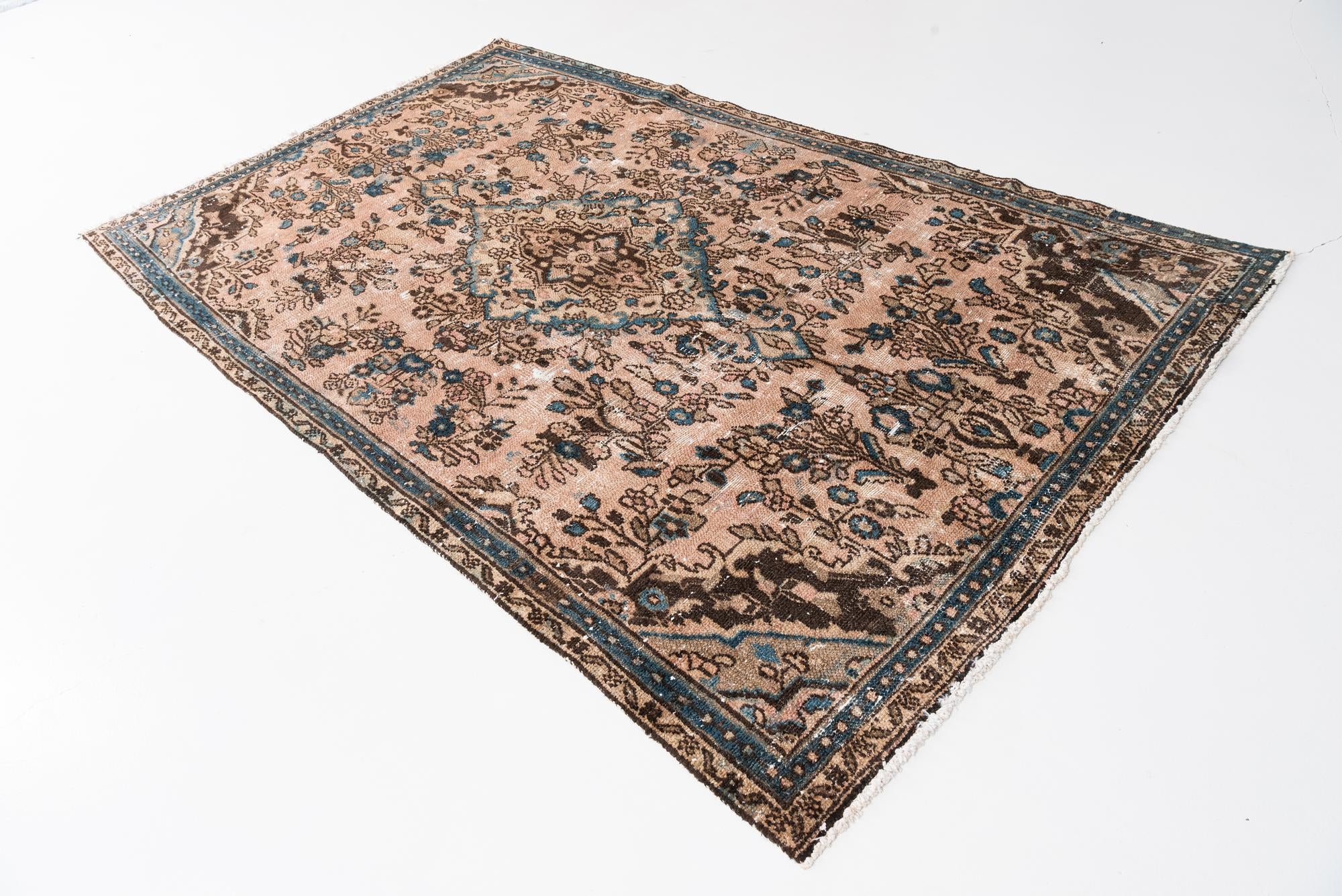 5' 3 x 8' 6 Hand Knotted Ultra Vintage Persian Wool Rug