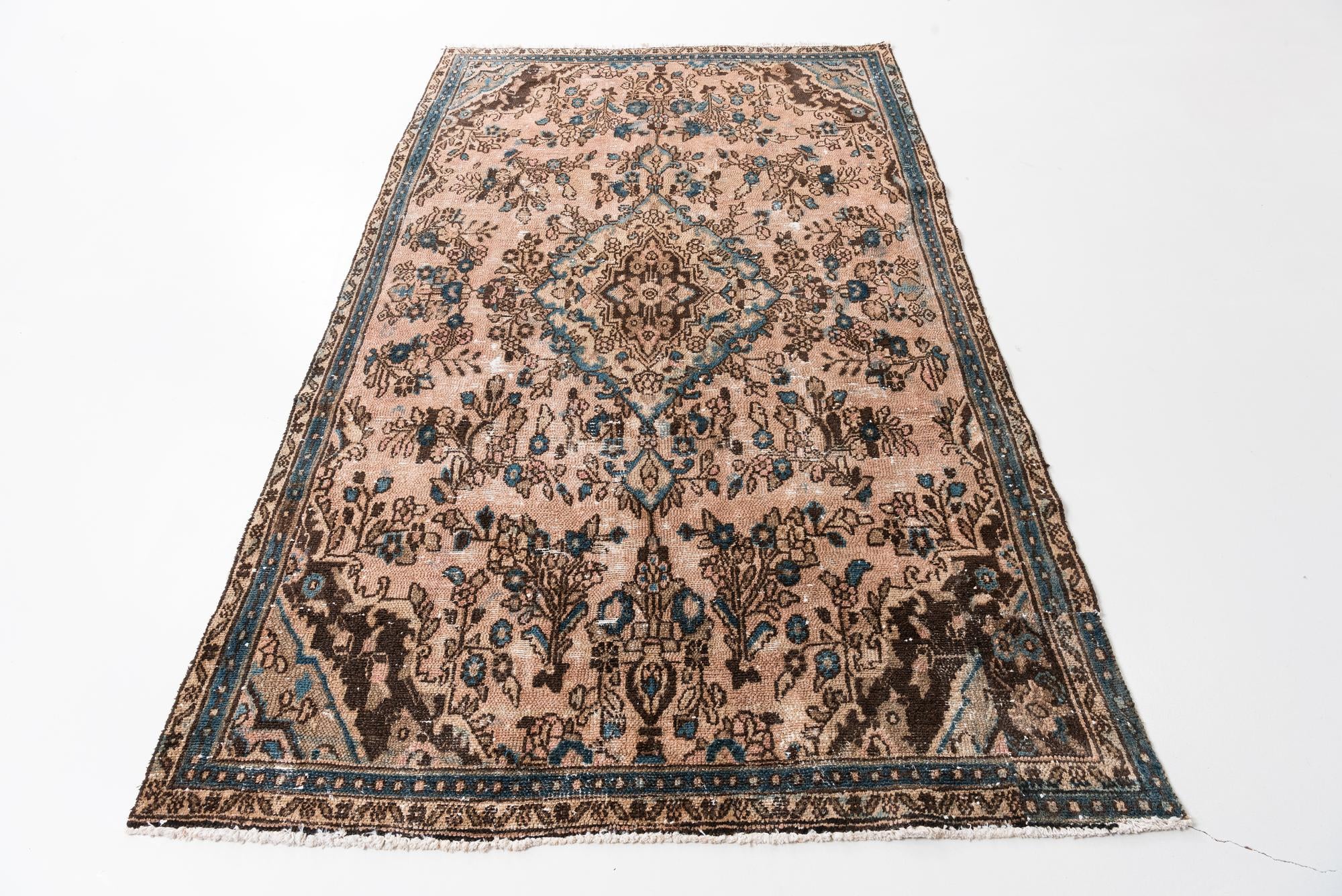 5' 3 x 8' 6 Hand Knotted Ultra Vintage Persian Wool Rug