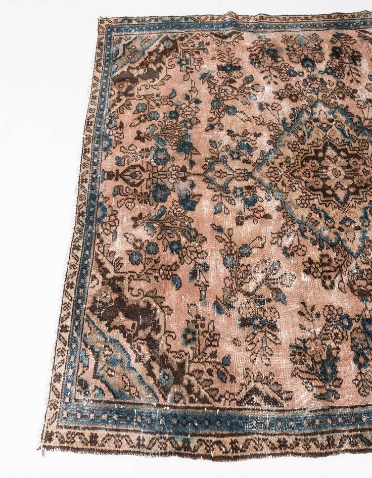 Detail image of 5' 3 x 8' 6  Hand Knotted Ultra Vintage Persian Wool Rug