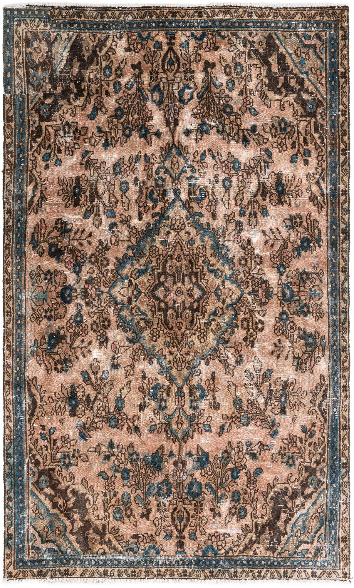5' 3 x 8' 6 Hand Knotted Ultra Vintage Persian Wool Rug