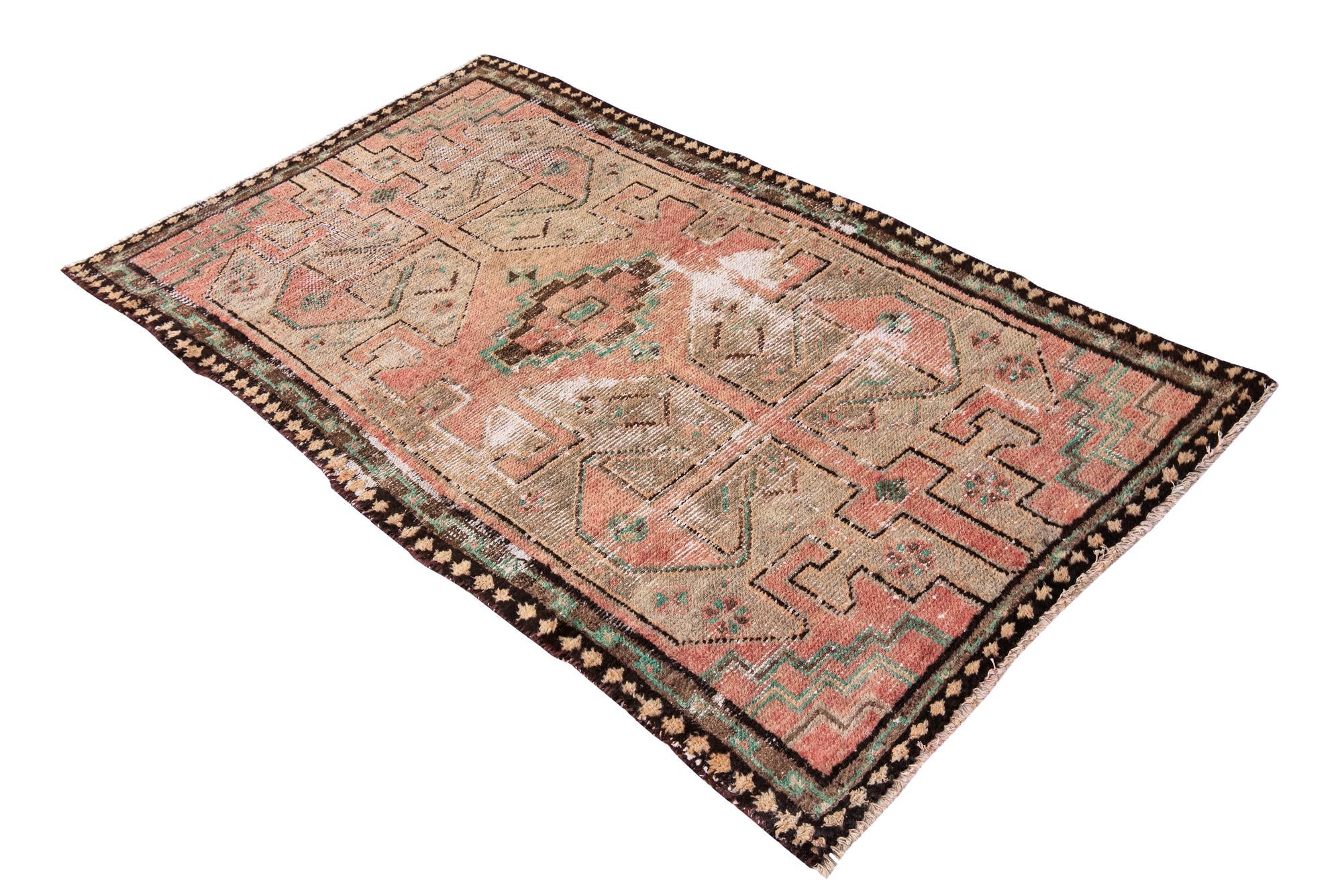 3' 5 x 6' Hand Knotted Ultra Vintage Persian Wool Rug