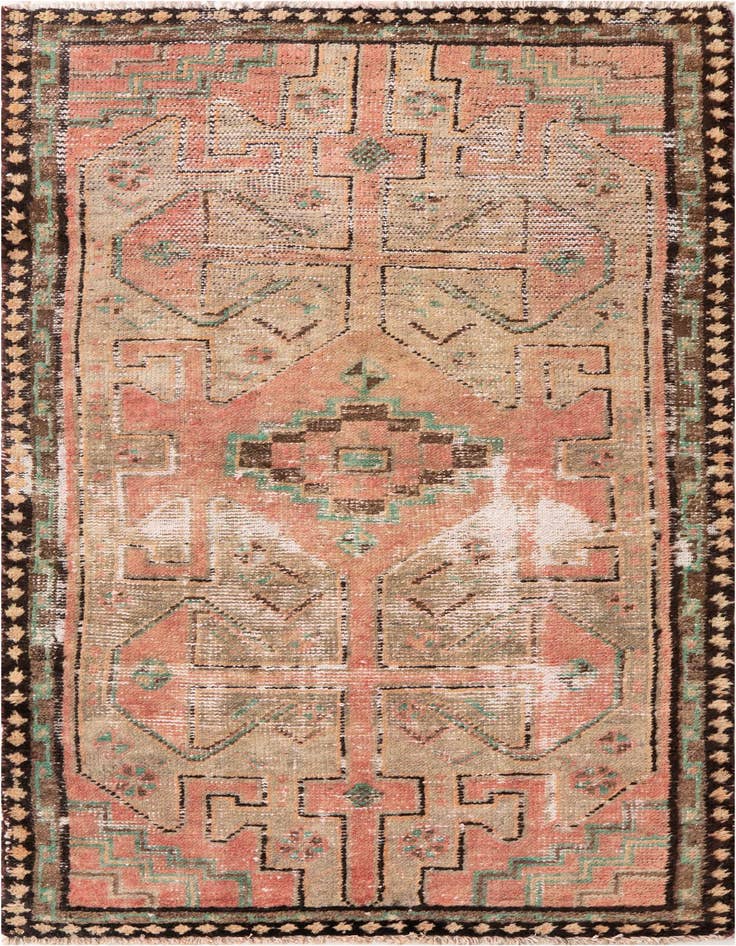 Detail image of 3' 5 x 6' Hand Knotted Ultra Vintage Persian Wool Rug