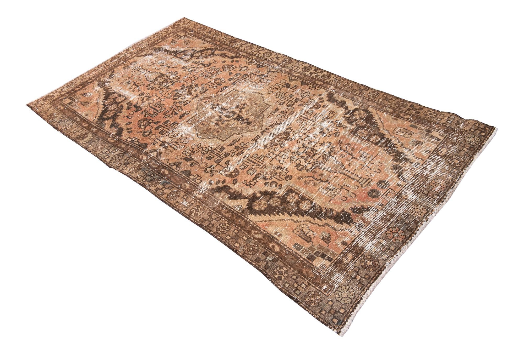 3' 6 x 6' 5 Hand Knotted Ultra Vintage Persian Wool Rug