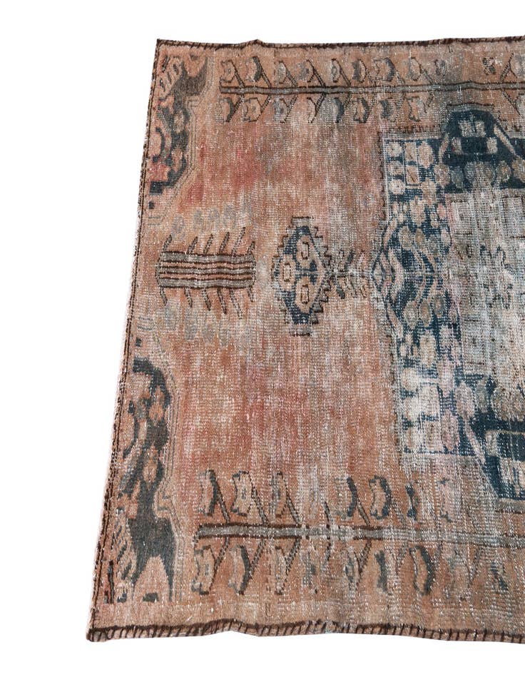 Detail image of 3' 6 x 6'  Hand Knotted Ultra Vintage Persian Wool Rug