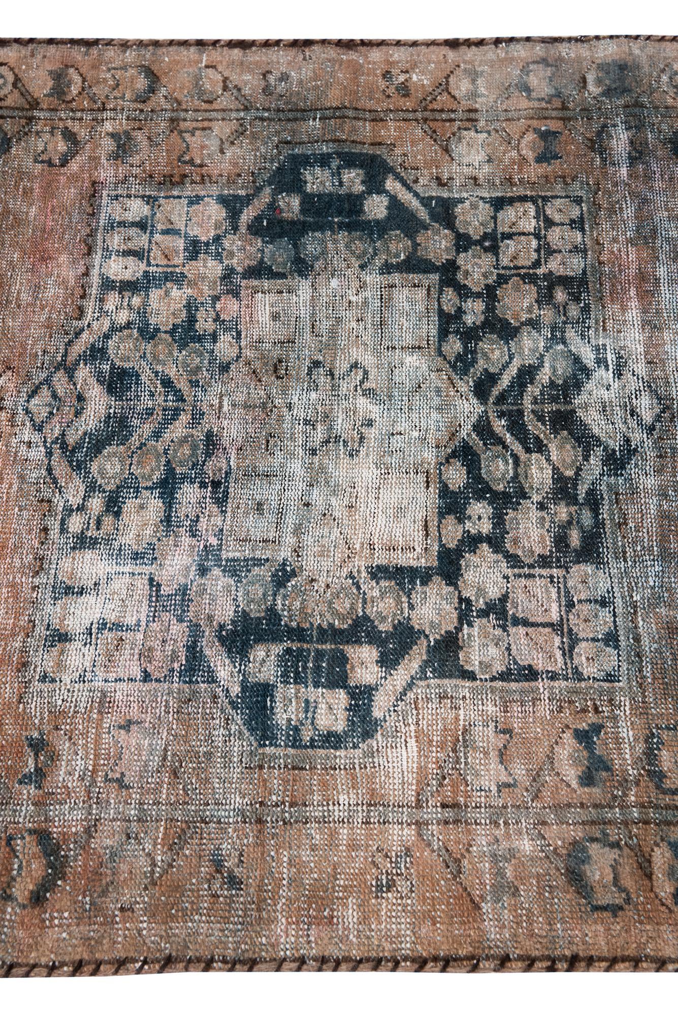 3' 6 x 6' Hand Knotted Ultra Vintage Persian Wool Rug