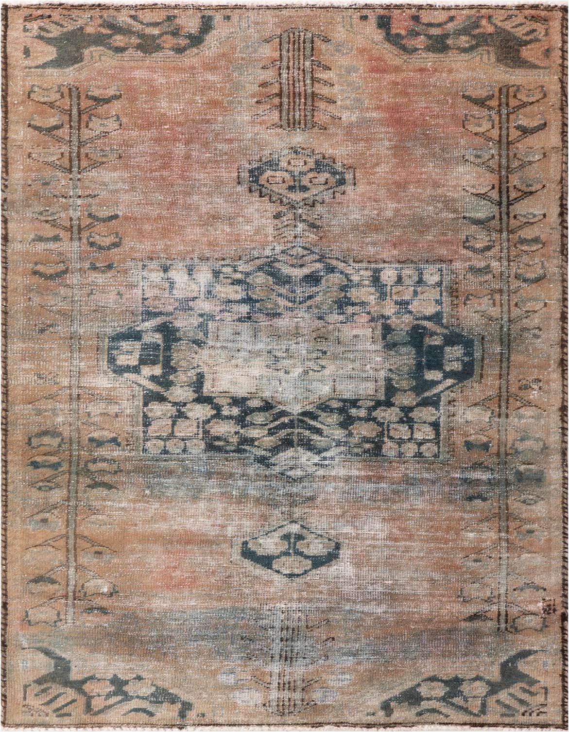 Primary image 3' 6 x 6'  Hand Knotted Ultra Vintage Persian Wool Rug