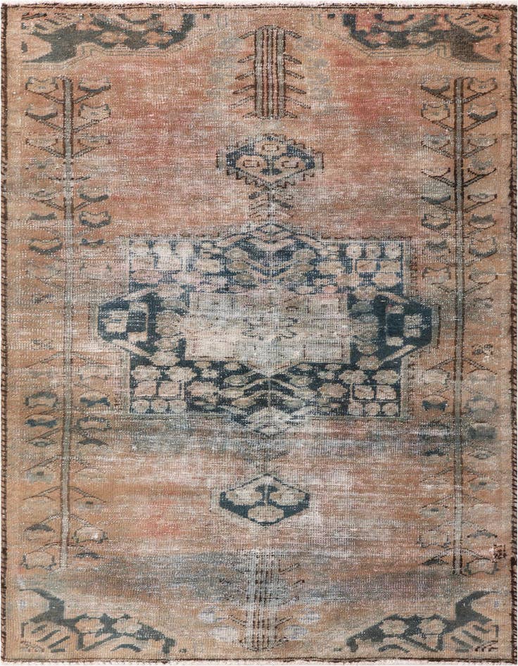 Detail image of 3' 6 x 6' Hand Knotted Ultra Vintage Persian Wool Rug