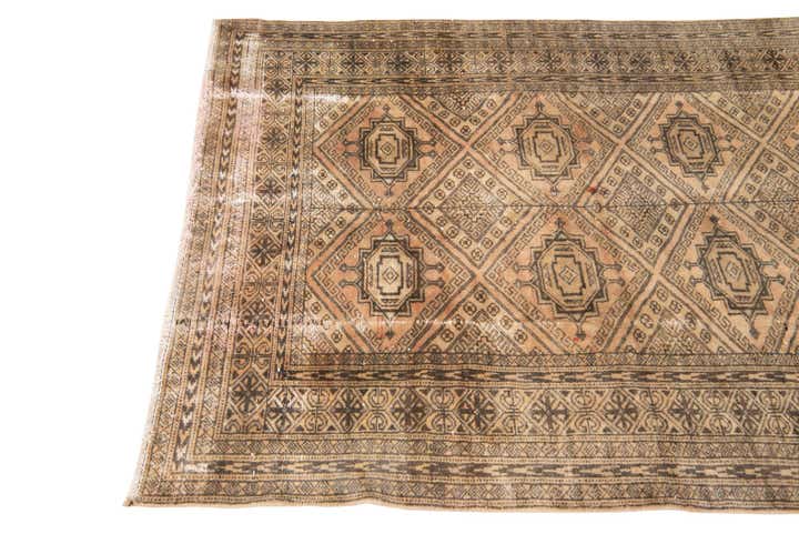 4' 1 x 5' Hand Knotted Ultra Vintage Persian Wool Rug