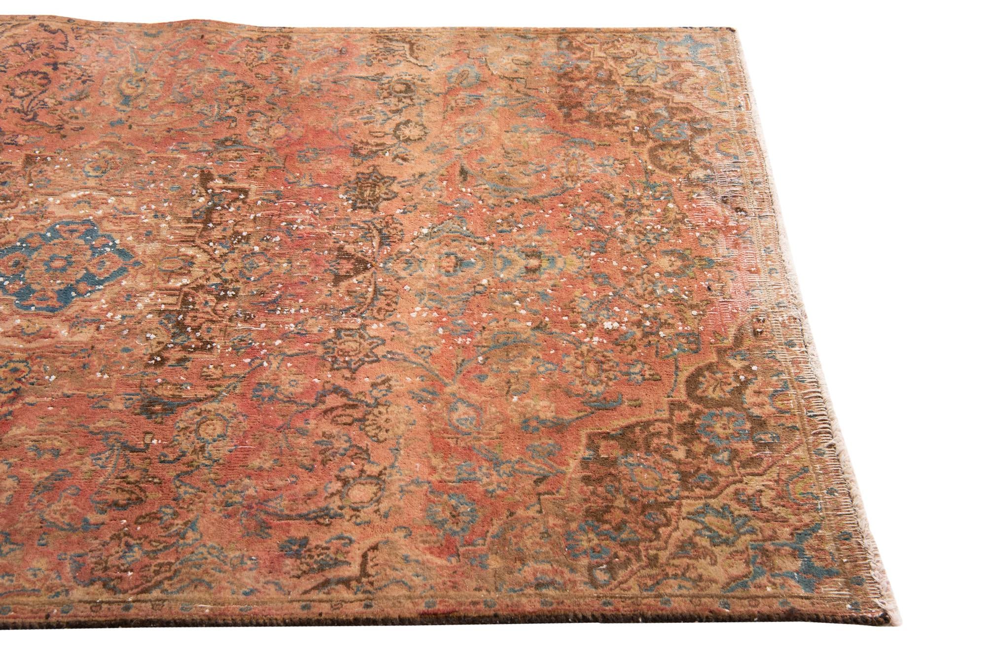 4' x 6' 7 Hand Knotted Ultra Vintage Persian Wool Rug