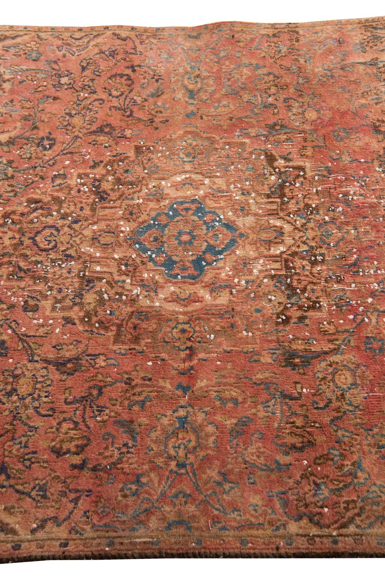 4' x 6' 7 Hand Knotted Ultra Vintage Persian Wool Rug