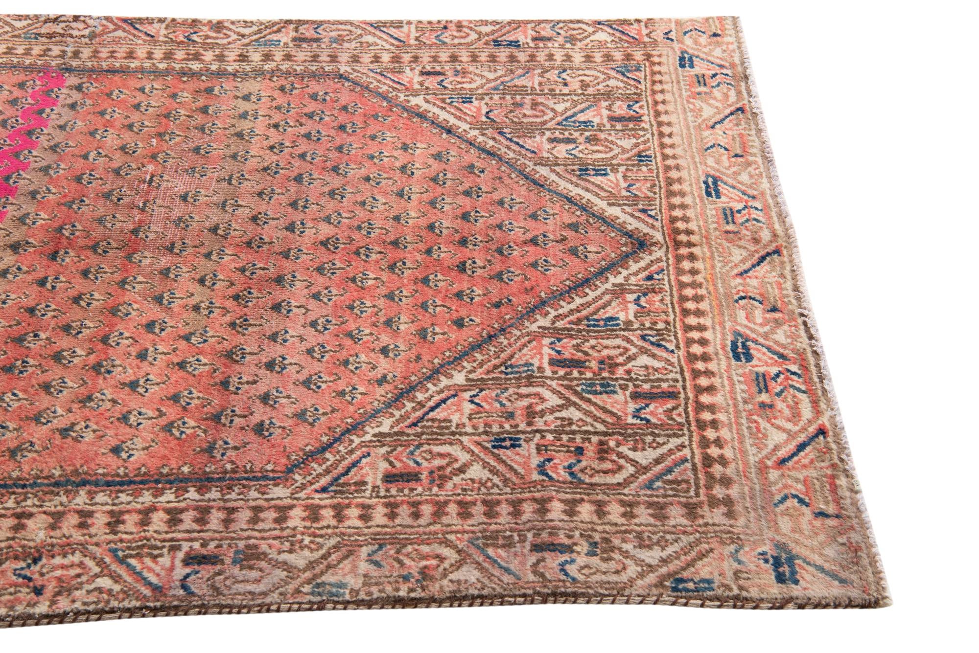 3' 10 x 6' 5 Hand Knotted Ultra Vintage Persian Wool Rug