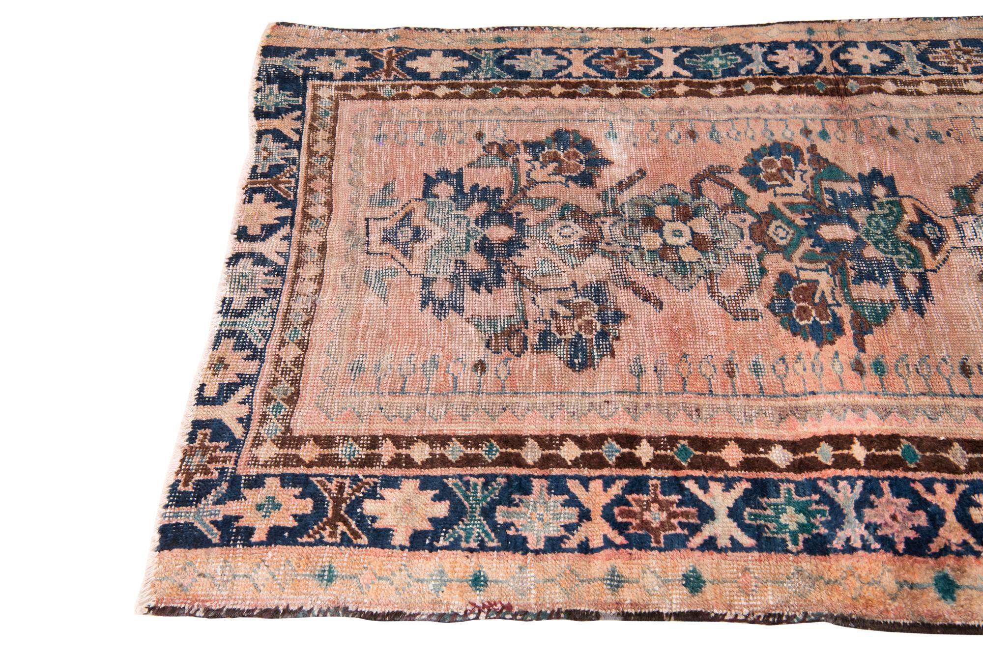 4' 4 x 6' 8 Hand Knotted Ultra Vintage Persian Wool Rug