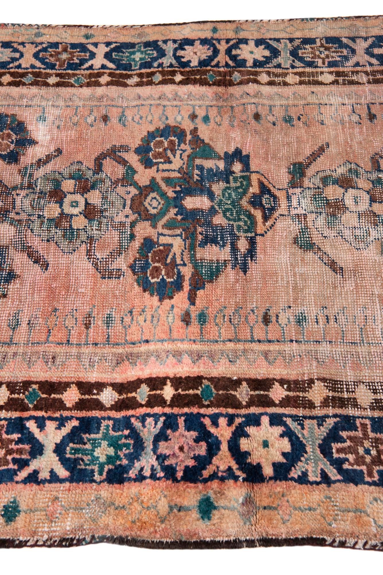 4' 4 x 6' 8 Hand Knotted Ultra Vintage Persian Wool Rug