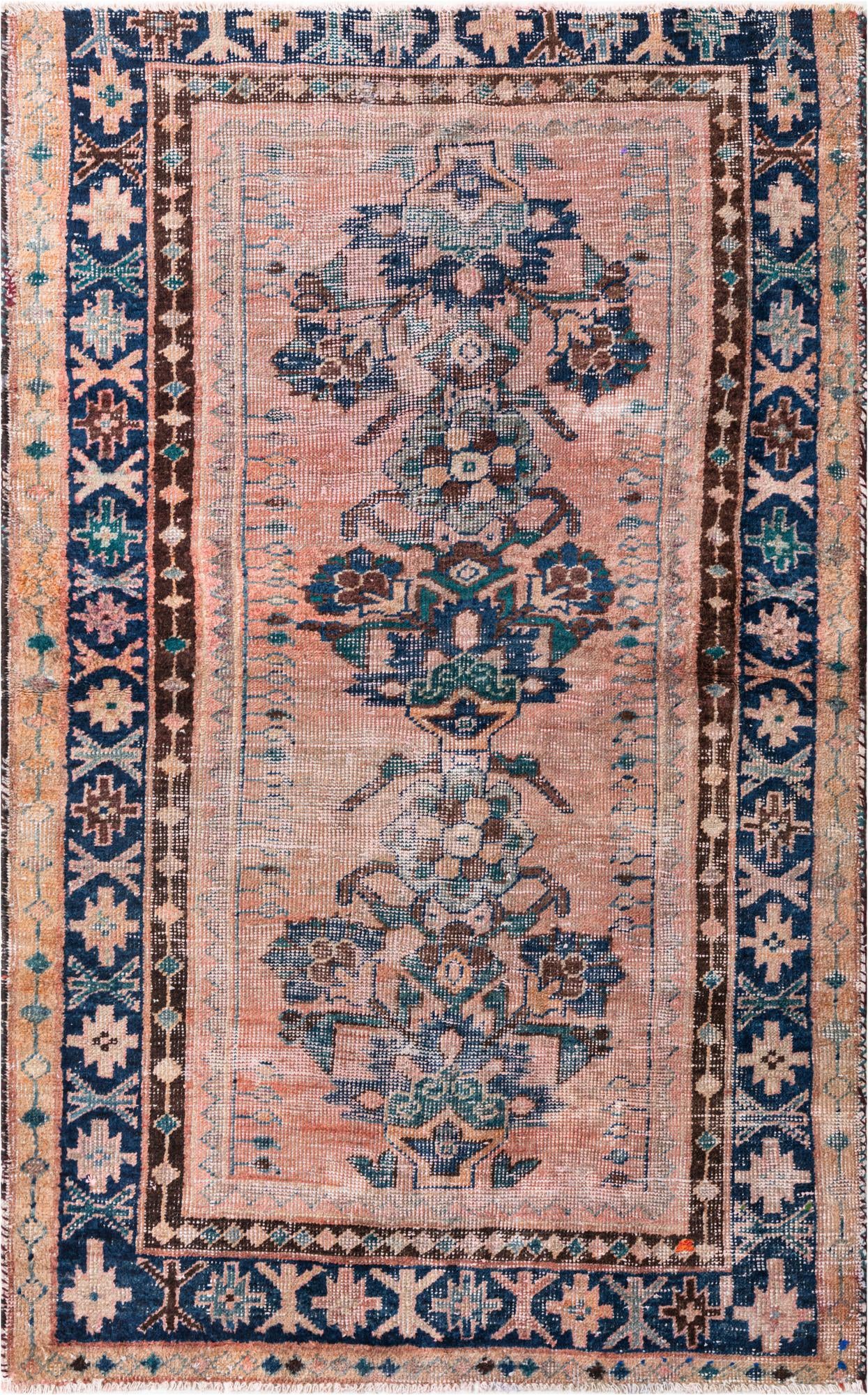 4' 4 x 6' 8 Hand Knotted Ultra Vintage Persian Wool Rug