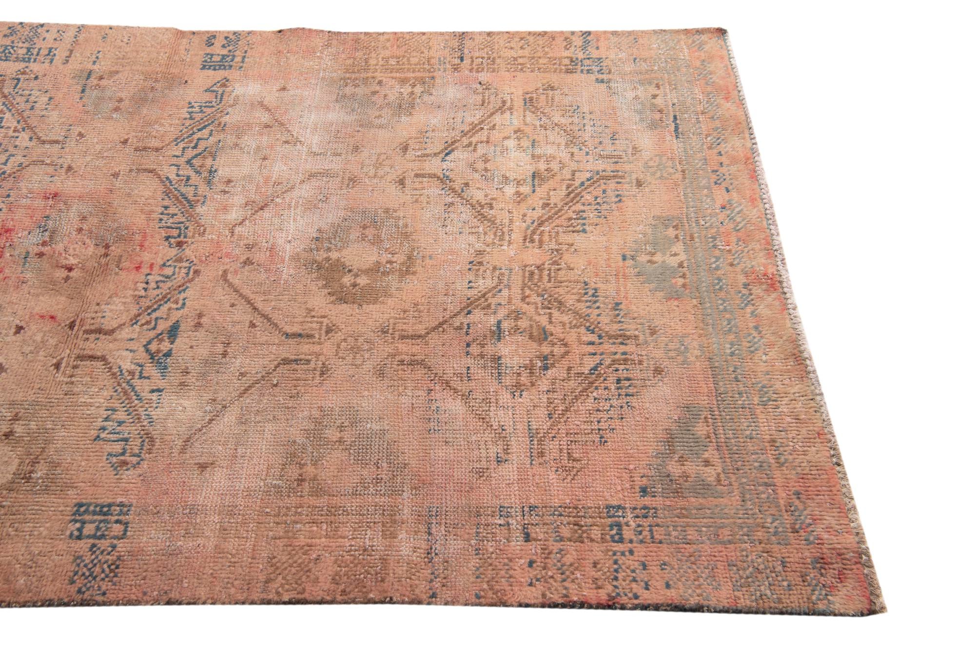 3' 9 x 6' 6 Hand Knotted Ultra Vintage Persian Wool Rug