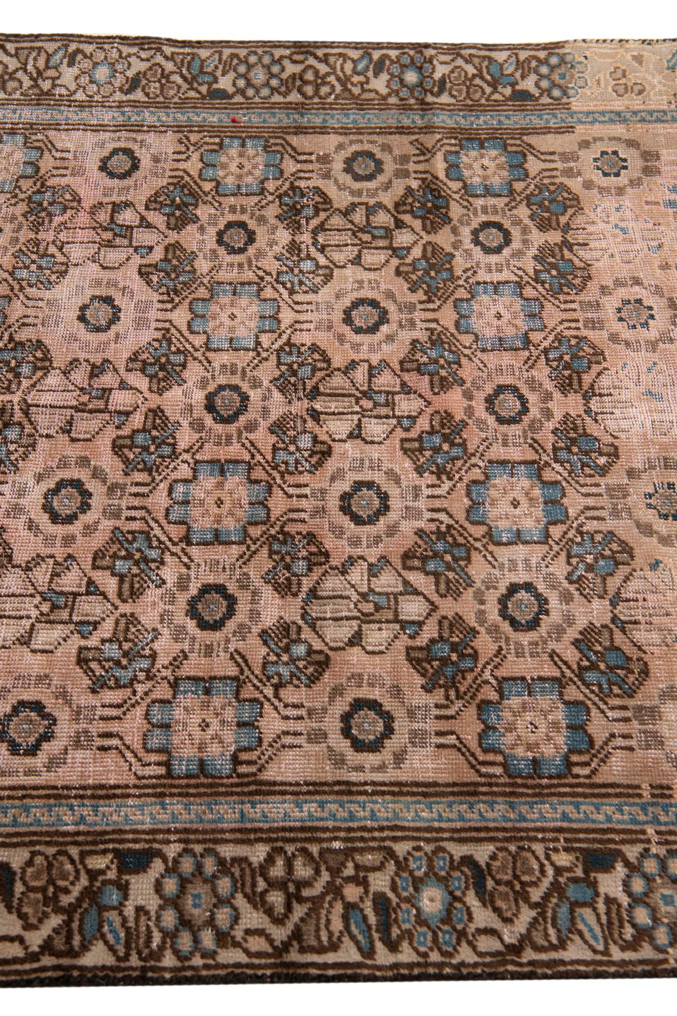 3' 10 x 6' 2 Hand Knotted Ultra Vintage Persian Wool Rug