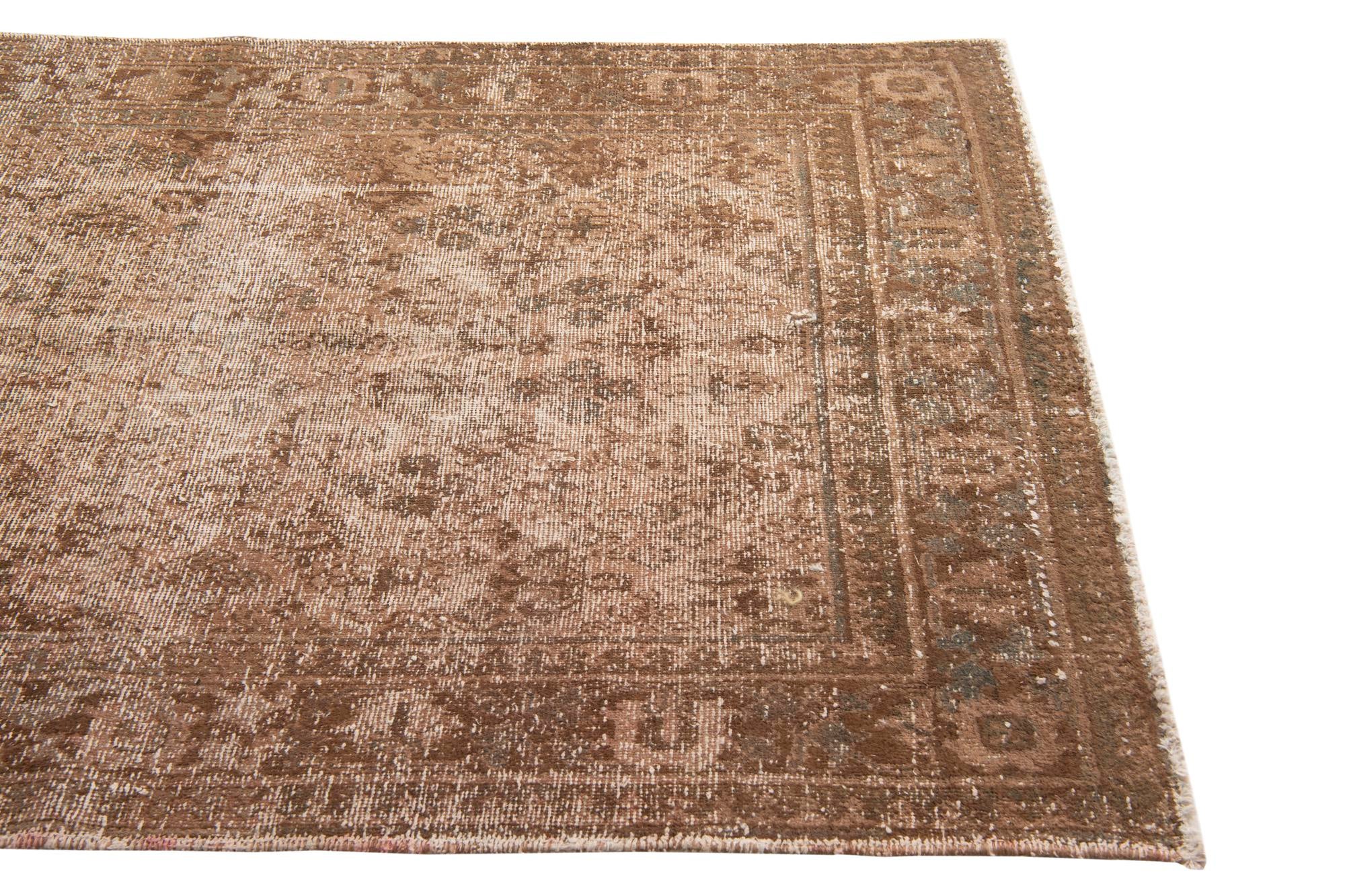 4' 3 x 7' Hand Knotted Ultra Vintage Persian Wool Rug