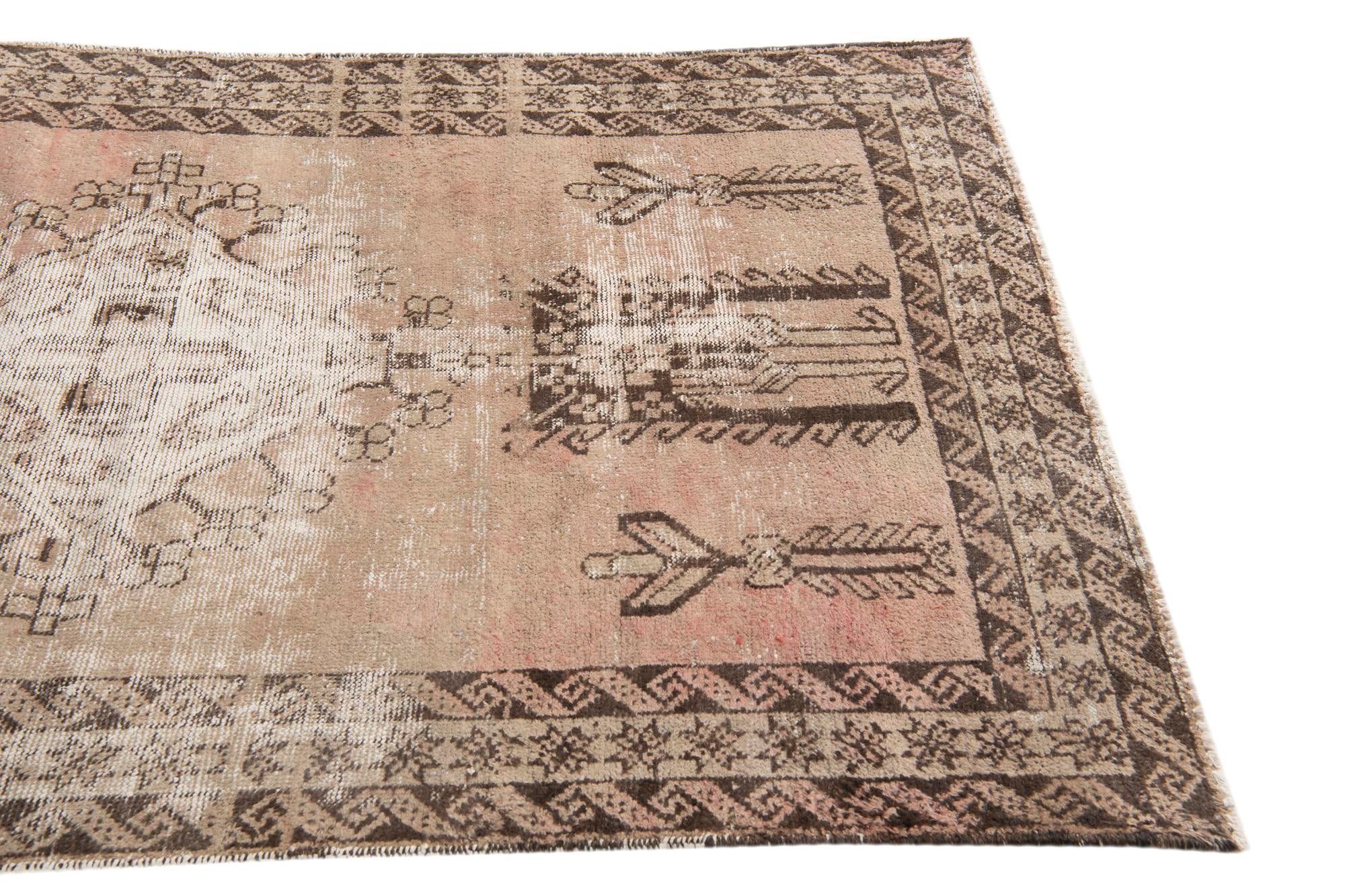 3' 10 x 6' 2 Hand Knotted Ultra Vintage Persian Wool Rug