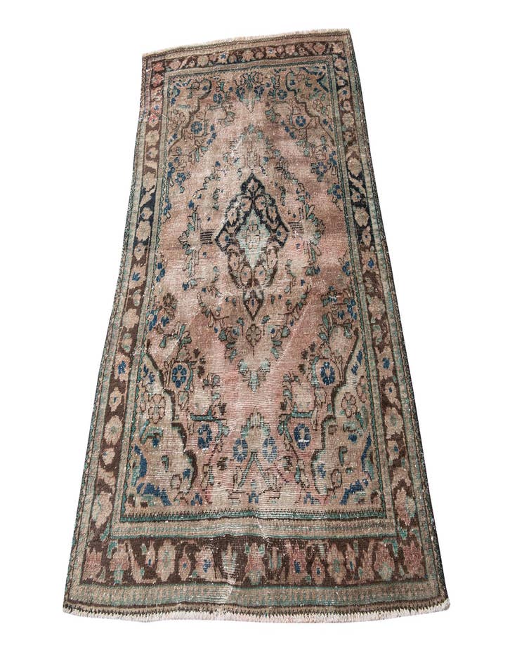 Detail image of 4' 4 x 6' 6  Hand Knotted Ultra Vintage Persian Wool Rug