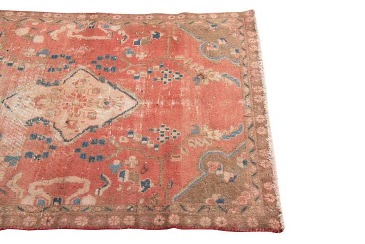 Detail image of 3' 4 x 4' 6 Hand Knotted Ultra Vintage Persian Wool Rug