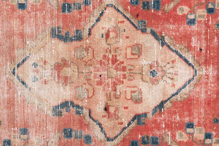3' 4 x 4' 6 Hand Knotted Ultra Vintage Persian Wool Rug