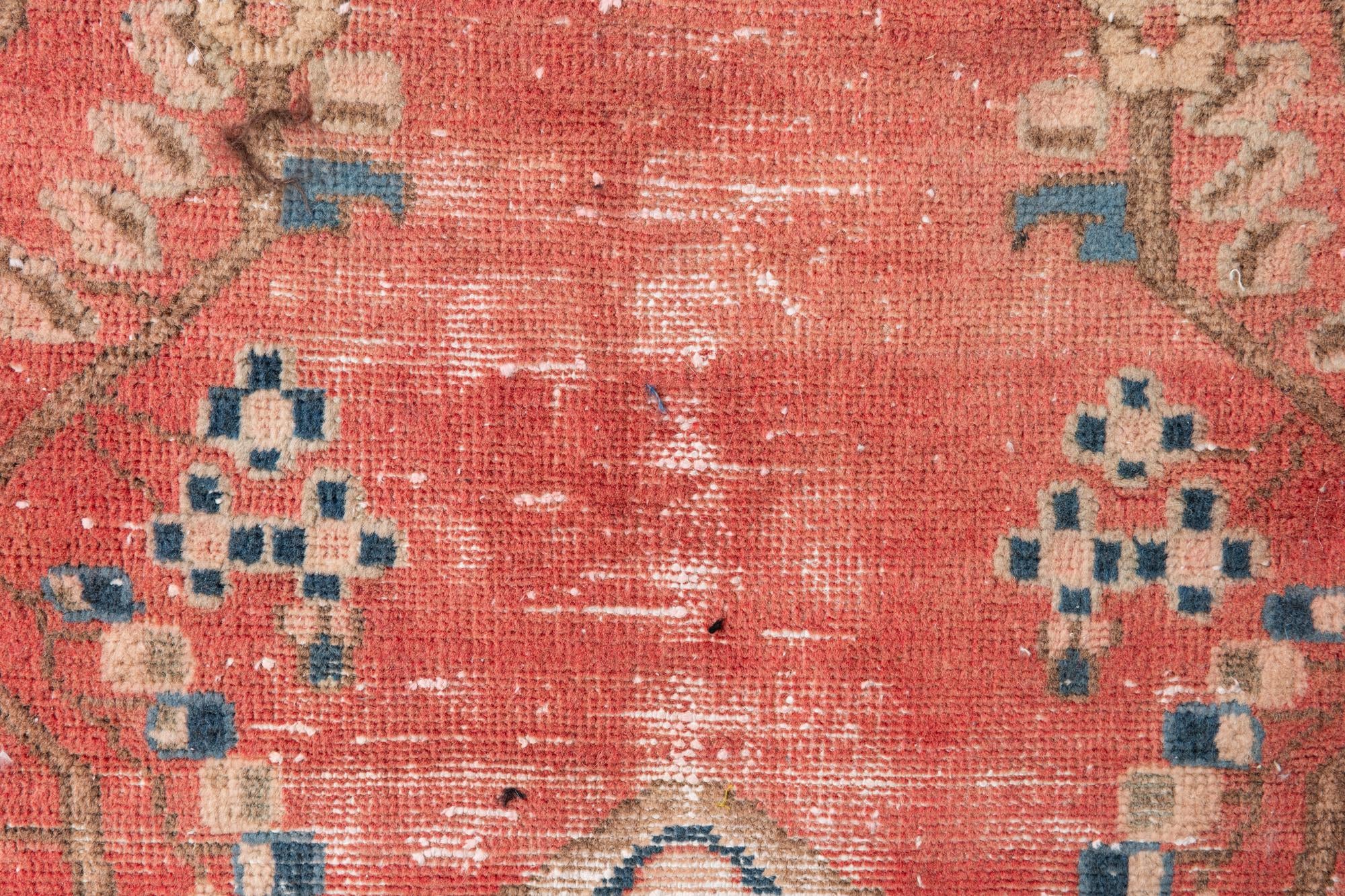 3' 4 x 4' 6 Hand Knotted Ultra Vintage Persian Wool Rug