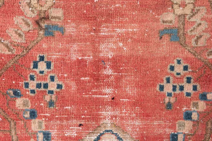3' 4 x 4' 6 Hand Knotted Ultra Vintage Persian Wool Rug