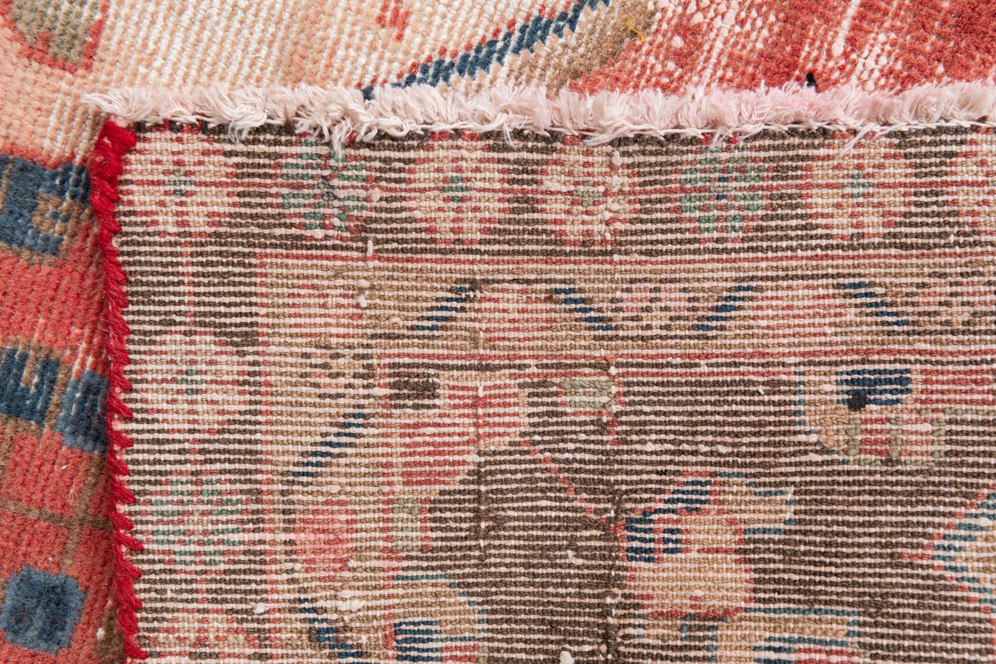 3' 4 x 4' 6 Hand Knotted Ultra Vintage Persian Wool Rug